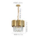 Axyaa Crystal LED Pendant Chandelier: Elegant Glass Living Room Lighting