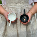 Axya Marbling Snack Sauce Dish, Dipping Plate, Condiment Bowl - Black