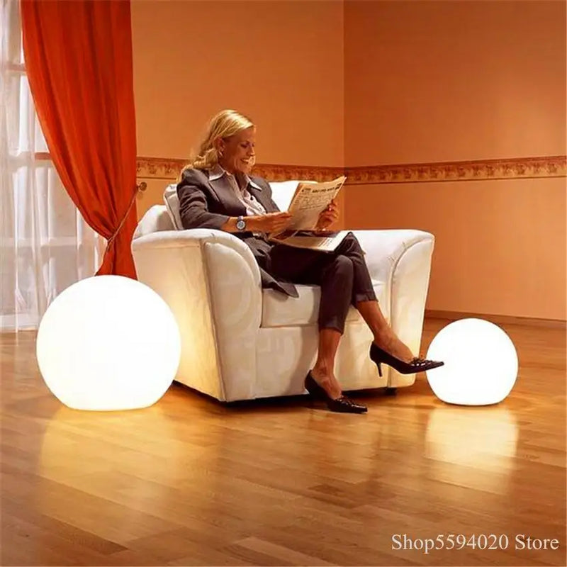 Axyaa LED Ball Floor Lamp for Modern Home Decor & Lighting