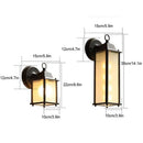 Axyaa Outdoor Waterproof Wall Light, Glass Courtyard Retro Wall Sconces