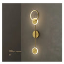 Axyaa Nordic Luxury LED Wall Lamp for Bedroom, Black/Gold Iron, Creative Sconce