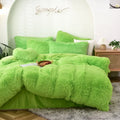 Axyaa Long Hair Velvet Duvet Cover Set - Queen Size