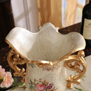 Axyaa European Resin Vase with Dried Flowers - Home Decor Ornaments