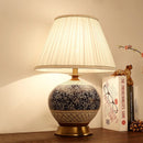Axyaa Ceramic Copper Table Lamp: New Chinese Style for Living Room and Bedroom Decor