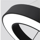 Axya Modern Black White Metal Circle Pendant Lights LED Ring Light