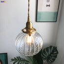 Axyaa Copper Pendant Light: Japanese Style Nordic Vintage LED Lamp for Bathroom & Living Room
