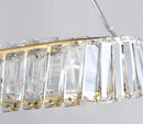 Axyaa Crystal Ring Chandelier: Modern Living Room Hanging Light