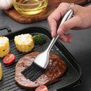 Axyaa Stainless Steel BBQ Oil Brush with Silicone Head and Anti-Scald Handle