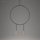 Axyaa Postmodern Metal Circular Pendant Light for Restaurant, Bedroom, and Bar Lighting