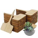 Axyaa Bamboo Plant Labels Set with Marker Pen - Eco-Friendly Wooden Garden Markers