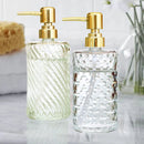 Axya Glass Lotion Bottle with Gold Pump for Bathroom Storage