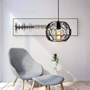 Axyaa Industrial Cage Pendant Light for Kitchen Living Room Bedroom