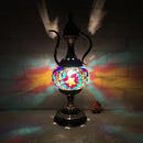 Axyaa Hand-inlaid Glass Mosaic Table Lamp - Moroccan Style Decor for Bedroom & Living Room