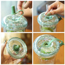 Axyaa Kawaii Bubble Tea Plastic Cup with Straw and Insulation