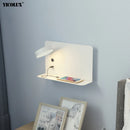 Axya LED Wall Lights USB Switch White Black Fixture for Art Luminaire Lighting