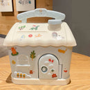 Axyaa Cute Piggy Bank: Big Size Money Box with 3D Sticker - Ideal Savings Gift for Kids & Adults