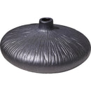 Modern Black Strips Ceramic Vase by Axyaa - Handmade Home Decor & Artistic Flower Arrangement