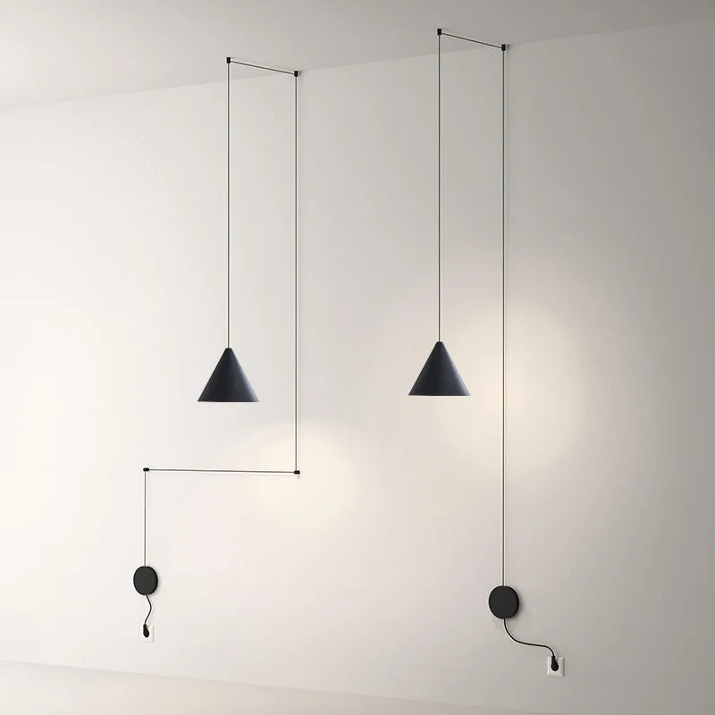 Axya Geometric Pendant Light: Modern LED Hanging Lamp for Living Room & Bedside.