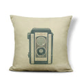 Axyaa Retro Record Camera Pillow Cover - 45X45CM