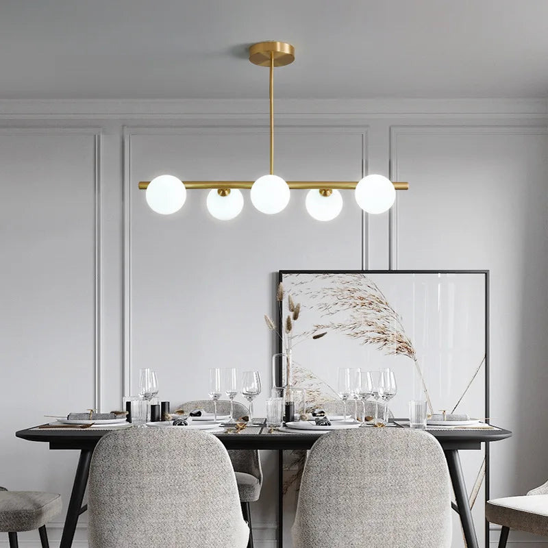 Axya Brass LED Pendant Lights - Modern Indoor Lighting for Home Decor