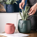 Axya Ceramic Face Vase for Home and Office Decor