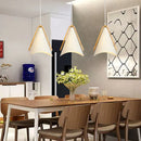 Axyaa Modern LED Wood Iron Pendant Lamp for Study Bedside - Customizable
