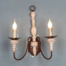 Axyaa Vintage Wood Wall Lamps - French Country Rustic Sconces for Bedroom Farmhouse Hallway