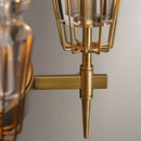 Axyaa Ana Chandelier: Vintage Brass Hanging Light for Dining Room, Kitchen, Living Room