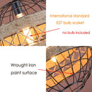 Axyaa Loft Retro Hemp Rope Industrial Chandelier Pendant Light for Dining Room