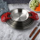 Axyaa Stainless Steel Cookware Set with Double Handles & Storage Tray