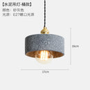 Axyaa Industrial Edison Pendant Lights for Bedroom Dinning Room Cafe - Cement Finish