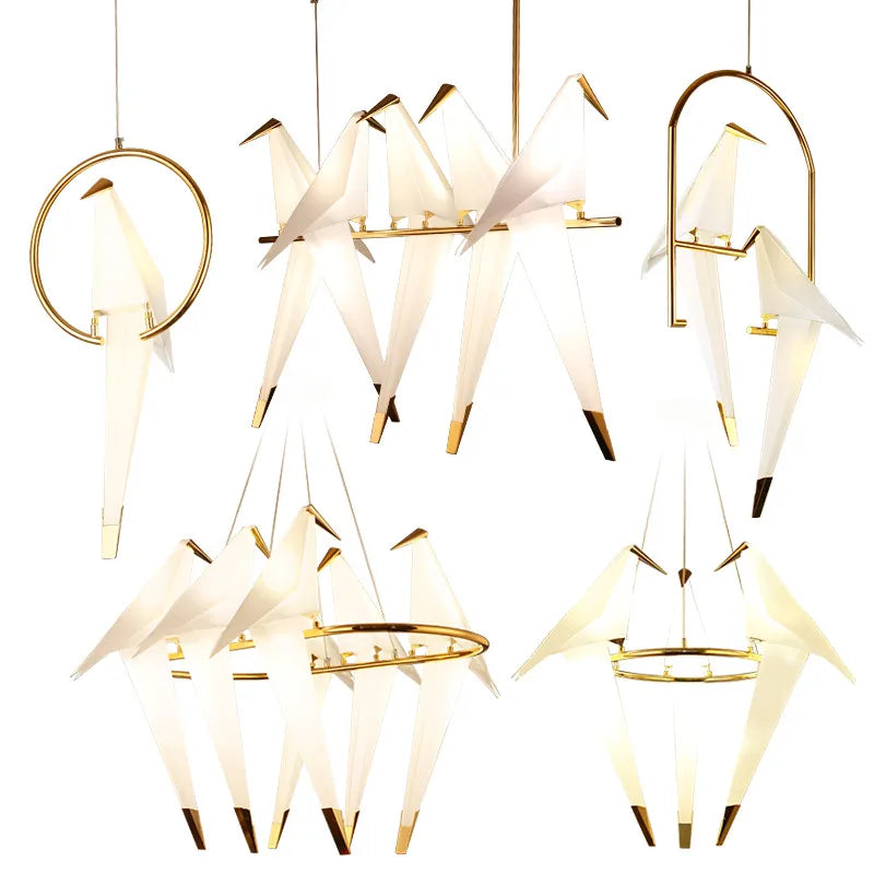 Axyaa Origami Bird LED Chandelier for Living Room, Restaurant, Children's Room