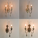Axyaa Vintage Wood Bead Wall Sconces for Farmhouse Living Room