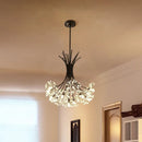 Axyaa Modern Crystal Chandelier for Dining Room Lighting by Samsarah Lighting