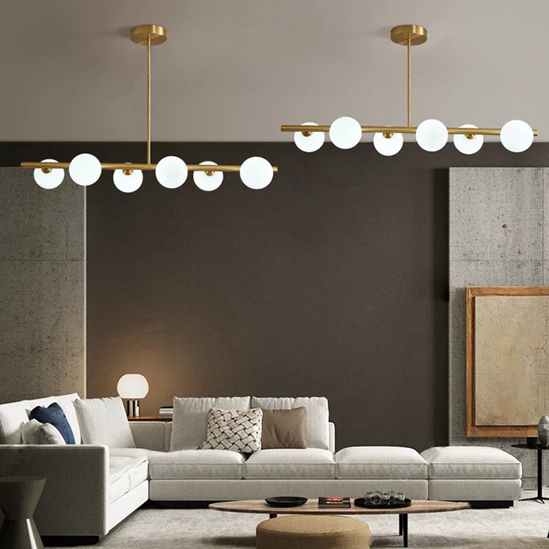 Axya Brass LED Pendant Lights - Modern Indoor Lighting for Home Decor