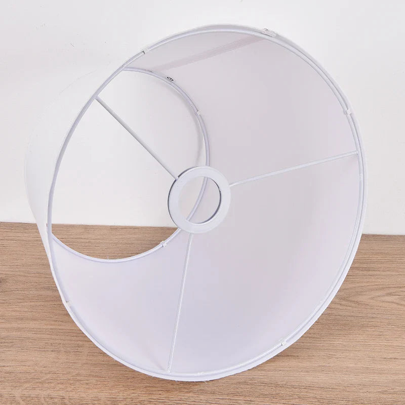 Axyaa White Fabric Lampshade for E27 Ceramic Table Lamp