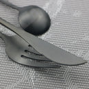 Axyaa Black Matte Cutlery Set - Stainless Steel Dinnerware Flatware Set