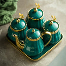 Axya Ceramic Spice Jar Set - Green Seasoning Box Kitchen Supplies