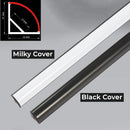Axyaa LED V-Type Black Tube Bar Lamp with Aluminum Profiles & Milky Cover