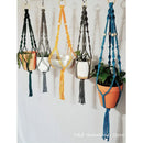 Boho Macrame Plant Hanger Tapestry | Extra Long Net Pocket for Indoor Plants by Axyaa