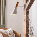 Axyaa Nordic Wooden Wall Light Modern Vintage Loft Sconce for Bedroom Living Room