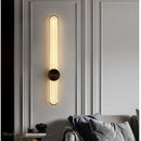 Axyaa Oval Wall Lamp: Modern Minimalist Golden Black for Living Room Staircase & Bedside Decor