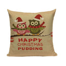 Christmas Santa Deer Pattern Cushion Cover for Festive Home Decor - Axyaa