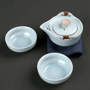 Axya Pale Green Ceramic Tea Set: Teapot, Cup, Travel-ready, Modern Design