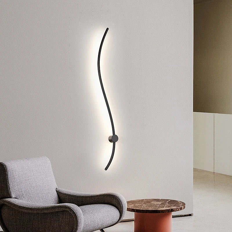 Axya Black LED Metal Wall Lamp for Bedroom, Living Room & Staircase