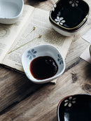 Axya Hand-painted Ceramic Soy Sauce Bowl, Japanese Restaurant Tableware