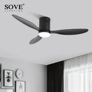 Axya Modern LED Ceiling Fan with Remote Control - Low Floor Design