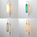 Axyaa Glass Wall Light in Smoke Gray Amber Milky White Green for Bedroom Living Room Kitchen