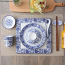 Axya Chinese Tableware Set: Bowl, Plate, Spoon, Cup, Chopstick Holder - Complete Dining Set