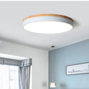 Axyaa Modern LED Ceiling Light for Living Room and Bedroom, Ultra-Thin Solid Wood Panel Surface Mount.